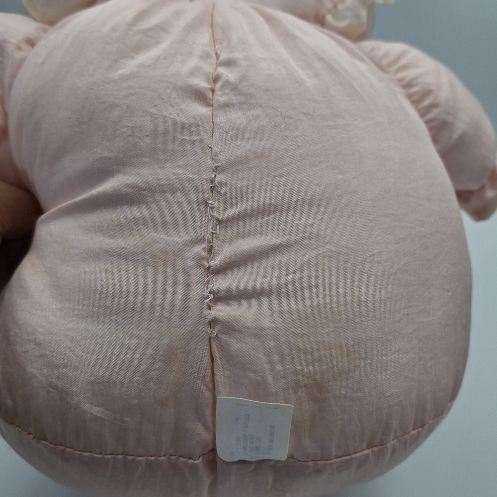 Nylon Dandee Soft VTG Expressions My First Baby Doll Rattle Plush Toy Light Pink - Picture 13 of 14